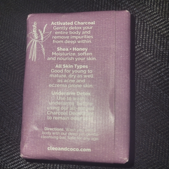 Cleo Coco Charcoal Cleanse Face Body Bar - Picture 2 of 2